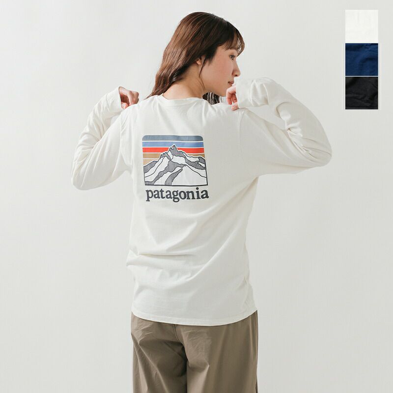 ☆】【40%OFF】patagonia パタゴニア ロングスリーブ ライン ロゴ リッジ レスポンシビリティー Tシャツ “L/S Line Logo  Ridge Responsibili-Tee” 38517-kk レディース | Piu di aranciato(ピウディアランチェート)