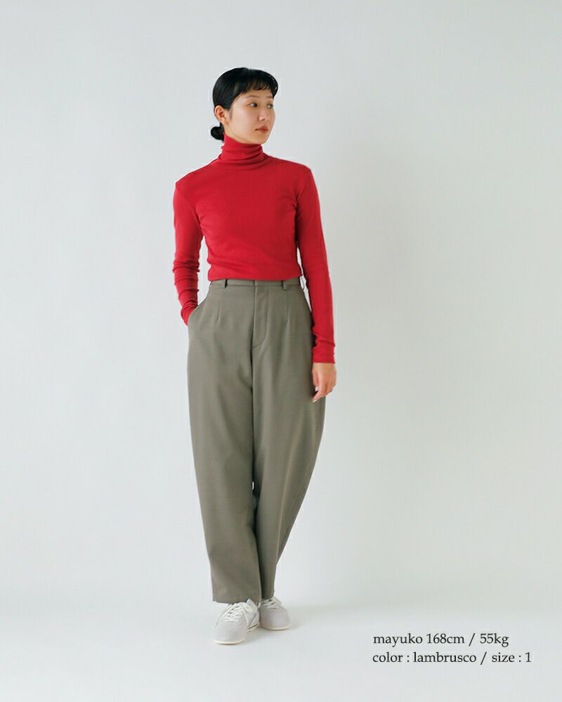 GICIPI ジチピ コットン タートルネック ロングスリーブ Tシャツ