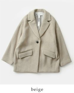 TICCA ティッカ ウールファーノーカラーコート 厚手 アウター 極美品 TICCAウールファーノーカラーコート/スピック＆スパン ティッカ