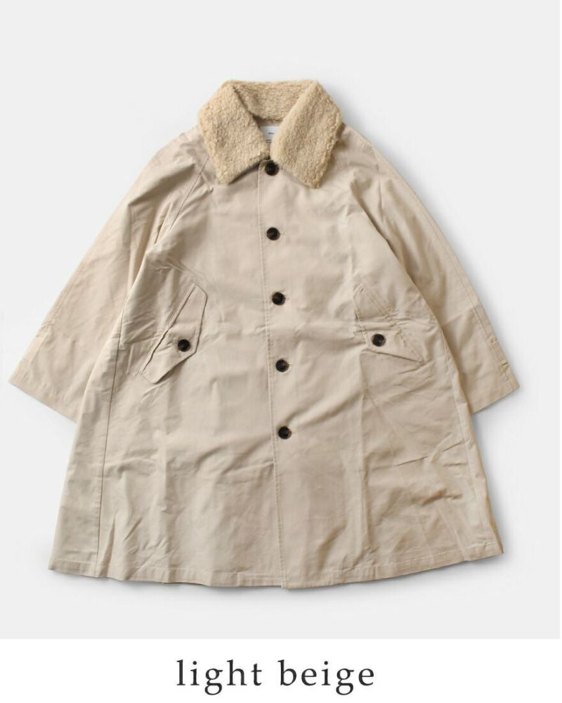 ☆】【20%OFF】kha:ki カーキ リムーバルカラー Aライン コート “REMOVAL COLLAR COAT”  mil24fjk3217-mn レディース | Piu di aranciato(ピウディアランチェート)