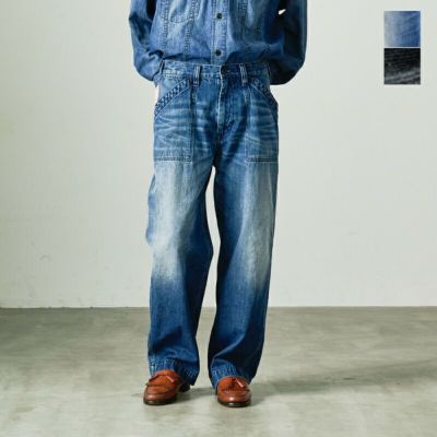 kha:ki カーキ ワイド ストレート デニム デッキ パンツ “WIDE DENIM DECK PANTS” mil24fpt3213-fn  2024aw新作 レディース【サイズ交換初回無料】 | Piu di aranciato(ピウディアランチェート)