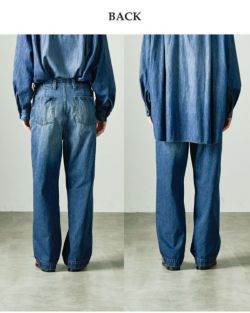 kha:ki カーキ ワイド ストレート デニム デッキ パンツ “WIDE DENIM DECK PANTS” mil24fpt3213-fn  2024aw新作 レディース【サイズ交換初回無料】 | Piu di aranciato(ピウディアランチェート)