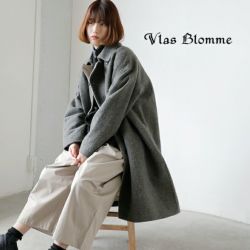 Vlas Blomme ヴラスブラム ブラスブラム ウール リネン ソフト ツイード コート 13414114-mn 2024aw新作 レディース |  Piu di aranciato(ピウディアランチェート)