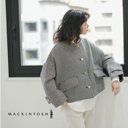 MACKINTOSH マッキントッシュ ハウンドトゥース ハンビー ノーカラー ジャケット “HUMBIE NO COLLAR JACKET”  l242hi1152jkdq-ms 2024aw新作 レディース | Piu di aranciato(ピウディアランチェート)