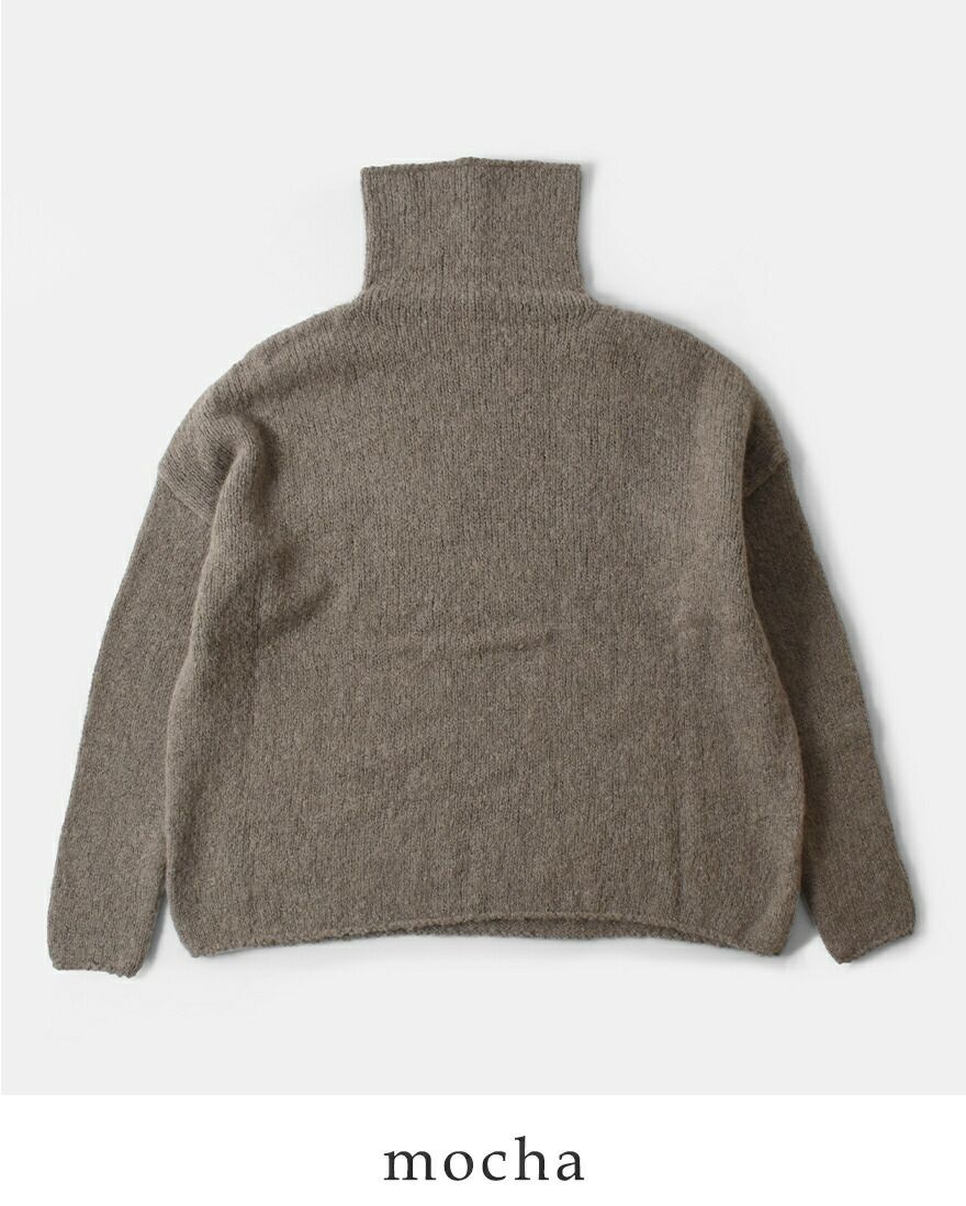 evam eva エヴァムエヴァ アルパカ リリー タートルネック ニット プル