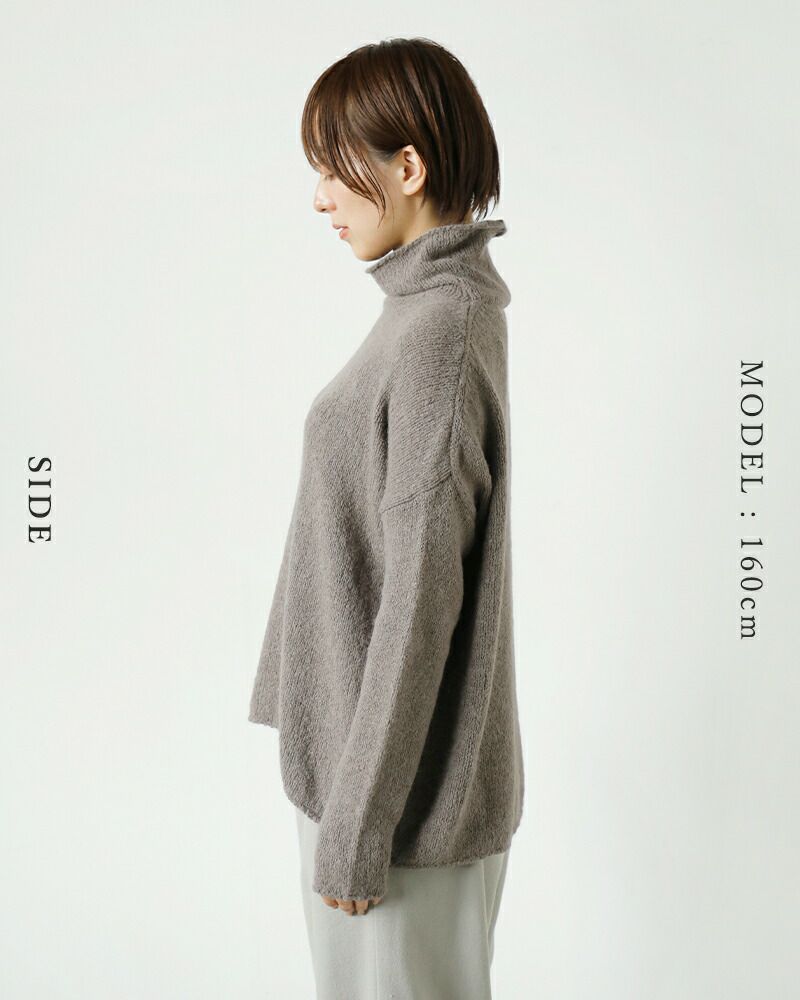 evam eva エヴァムエヴァ アルパカ リリー タートルネック ニット プル