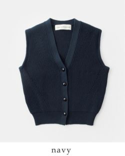 Shinzone シンゾーン コットン ストレッチ フル カーディガン ニット ベスト “FULL CARDIGAN KNIT VEST”  24amsni02-yo 2024aw新作 レディース | Piu di aranciato(ピウディアランチェート)