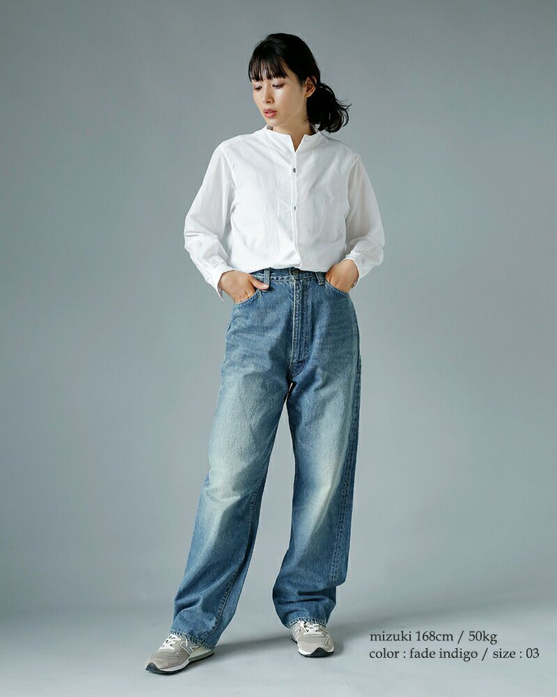 LENO リノ ハイウエストフェードウォッシュジーンズ“KAY” leno