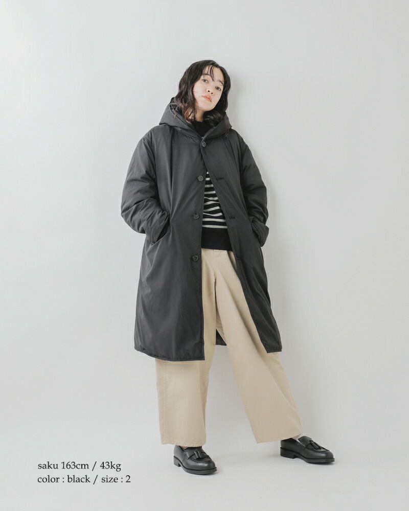 miffew ミフュー フーデッド ロング ダウン コート “HOODED LONG DOWN COAT” few24wjk5233-ms レディース  | Piu di aranciato(ピウディアランチェート)