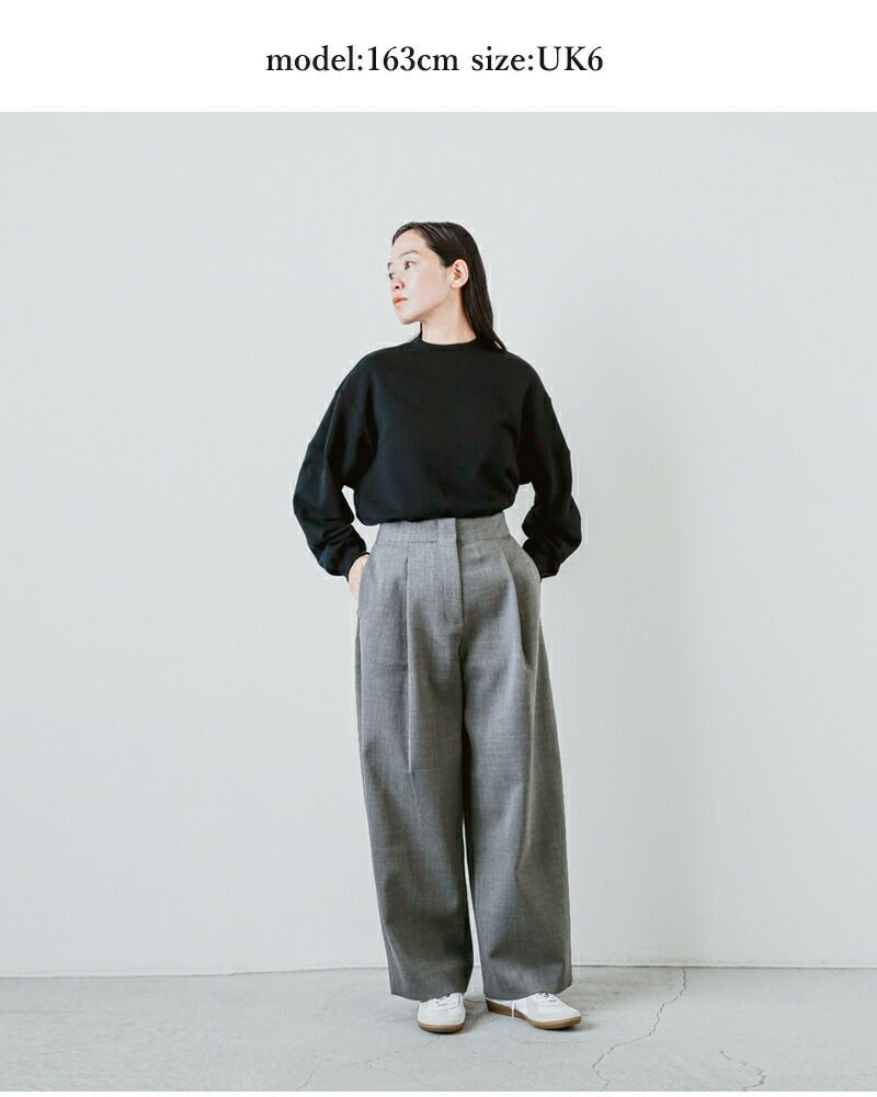 STUDIO NICHOLSON スタジオ ニコルソン ボリューム アンクル クロップド パンツ “DEEP PLEAT VOLUME ANKLE  CROP” snw-1370-ms 2024aw新作 レディース【サイズ交換初回無料】 | Piu di aranciato(ピウディアランチェート)