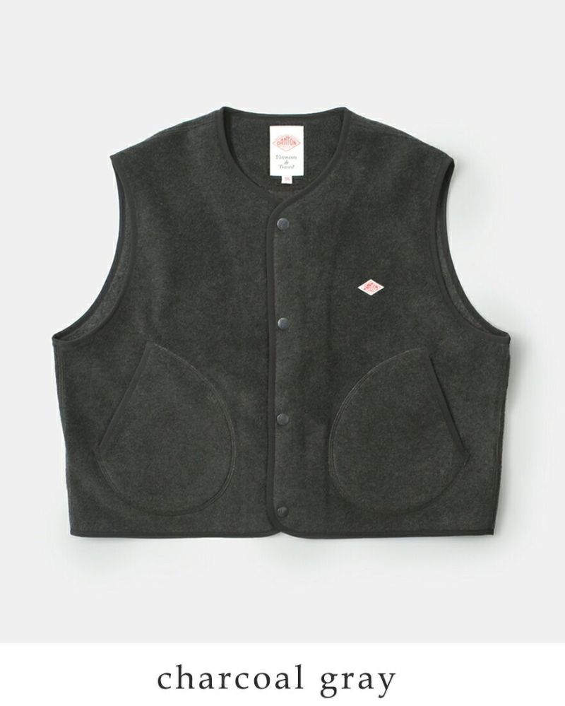 DANTON ダントン フリース カラーレス ベスト dt-a0521-25aw-mt 2025aw