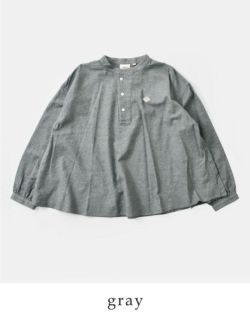 DANTON ダントン コットンツイル Aライン ヘンリーネック プルオーバー