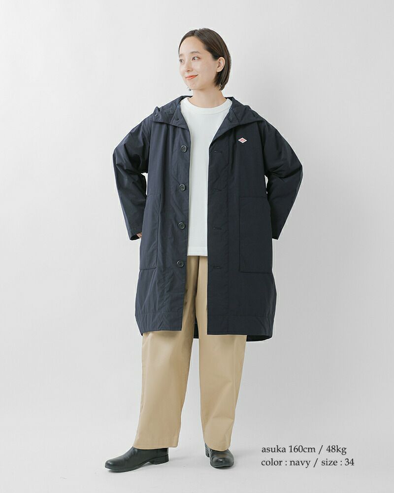 DANTON ダントン ピーチタフタ インサレーション ロング フーデッド