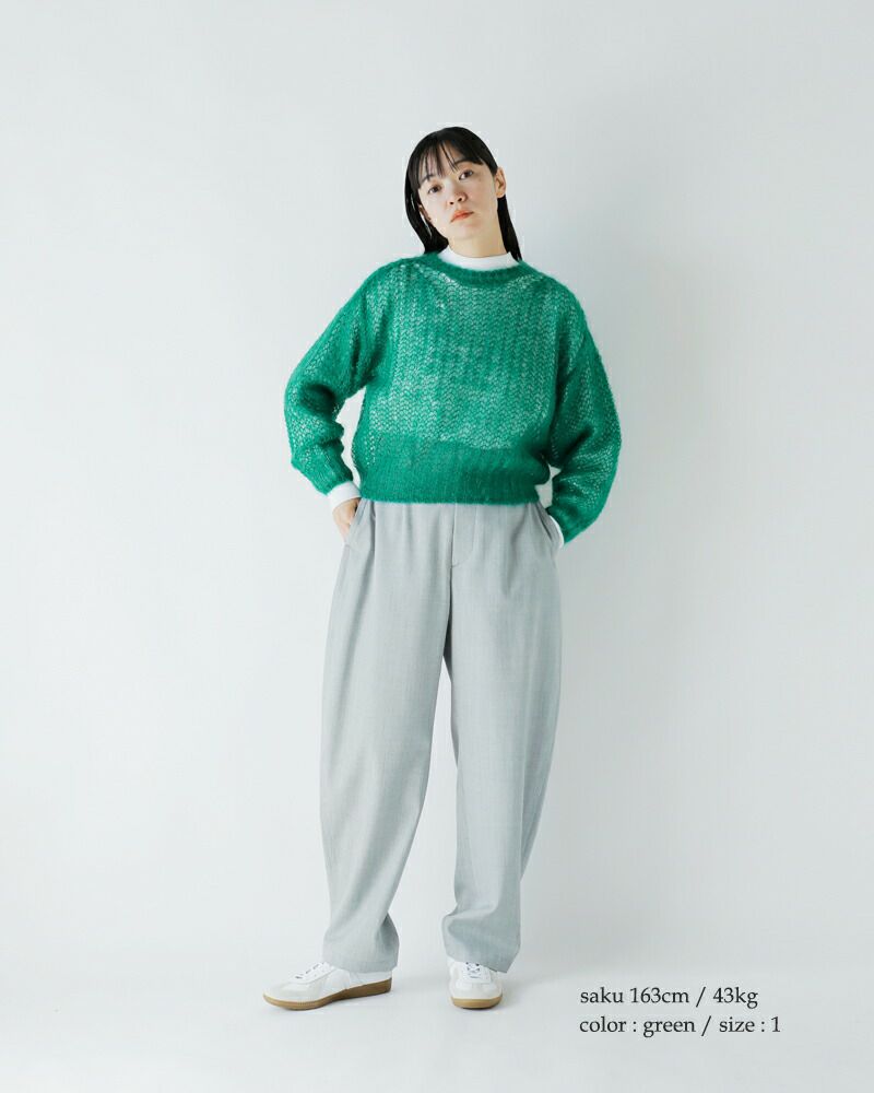クーポン対象】【60%OFF】BATONER バトナー モヘア クルーネック 
