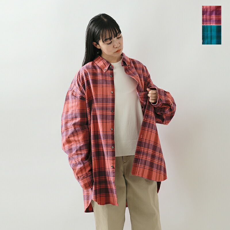 50%OFF】Veritecoeur ヴェリテクール コットン チェック ボタンダウン 