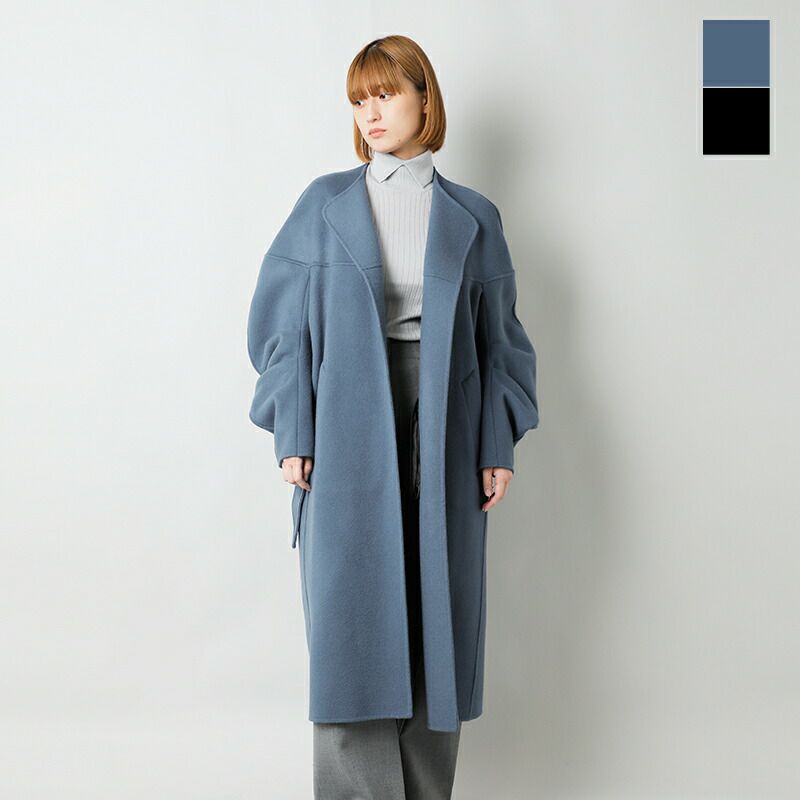 新3こ1】【40%OFF】CINOH チノ ダブルフェイス ドレープスリーブ 