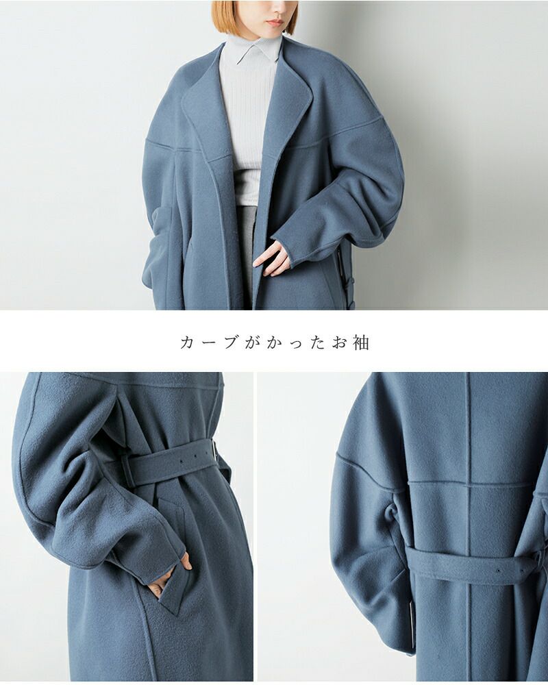 CINOH チノ ダブルフェイス ドレープスリーブ コート “W FACE DRAPE SLEEVES COAT” 24wco005-yo  2024aw新作 レディース | Piu di aranciato(ピウディアランチェート)