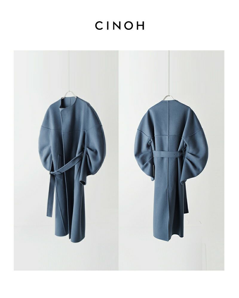 クーポン対象】CINOH チノ ダブルフェイス ドレープスリーブ コート “W FACE DRAPE SLEEVES COAT”  24wco005-yo 2024aw新作 レディース【サイズ・カラー交換初回無料】 | Piu di aranciato(ピウディアランチェート)