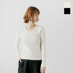 Hella ヘラ ジャガード レース ロングスリーブ カットソー