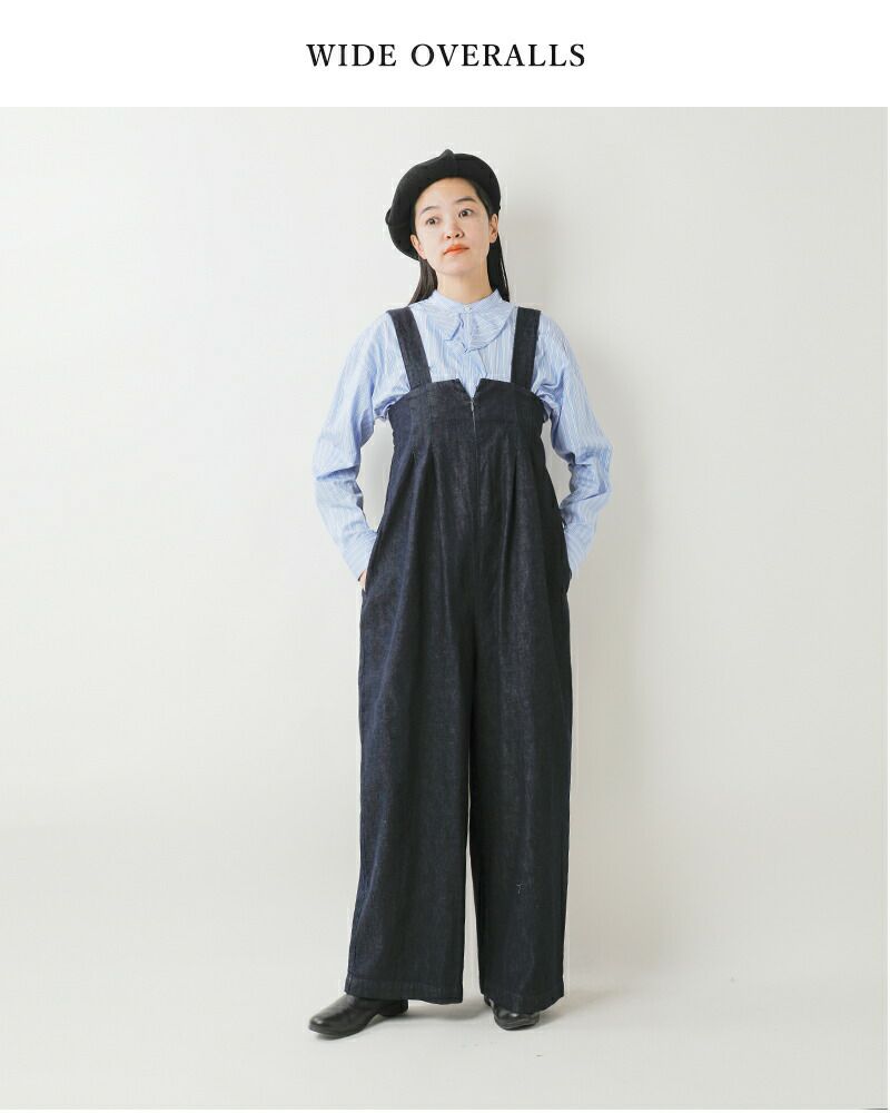 Si-Si-Si スースースー デニム ワイド オーバーオール “WIDE OVERALLS” 2024-aw112-yo レディース | Piu  di aranciato(ピウディアランチェート)