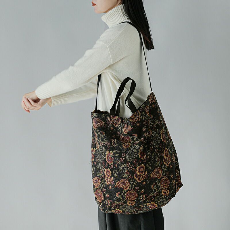 ENGINEERED GARMENTS エンジニアド ガーメンツ フローラル ジャガード 2way キャリーオール トートバッグ “Carry All  Tote” ps434-mt 2024aw新作 レディース | Piu di aranciato(ピウディアランチェート)