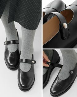 SHADDY シャディ カウレザー ストラップ フラット シューズ SHADDY シャディ カウレザー ストラップ フラット シューズ