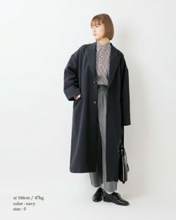 MANON マノン ジャージー ビッグ ロング コート “JERSEY BIG COAT” mnn-ct-046-yo 2024aw新作 レディース  | Piu di aranciato(ピウディアランチェート)