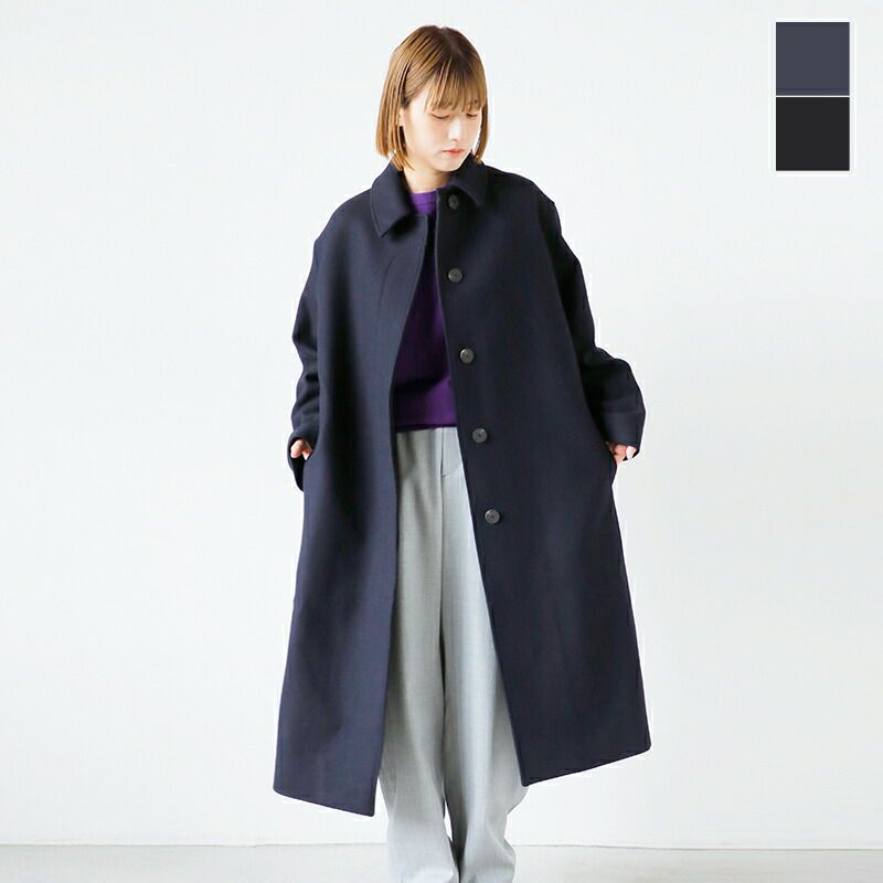 STUDIO NICHOLSON スタジオ ニコルソン メルトン ウール オーバーコート “ROUNDED OVERCOAT” snw-725-yo  2024aw新作 レディース | Piu di aranciato(ピウディアランチェート)