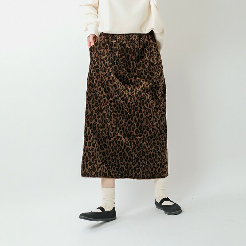 Laboratory ラボレイトリー コットン コーデュロイ レオパード スカート “LEOPARD SKIRT” la333-yo 2024aw新作  レディース | Piu di aranciato(ピウディアランチェート)