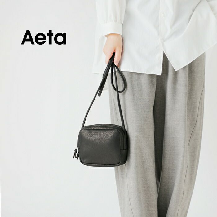 Aeta アエタ ディアレザー スクエア ショルダー バッグ “SQUARE  