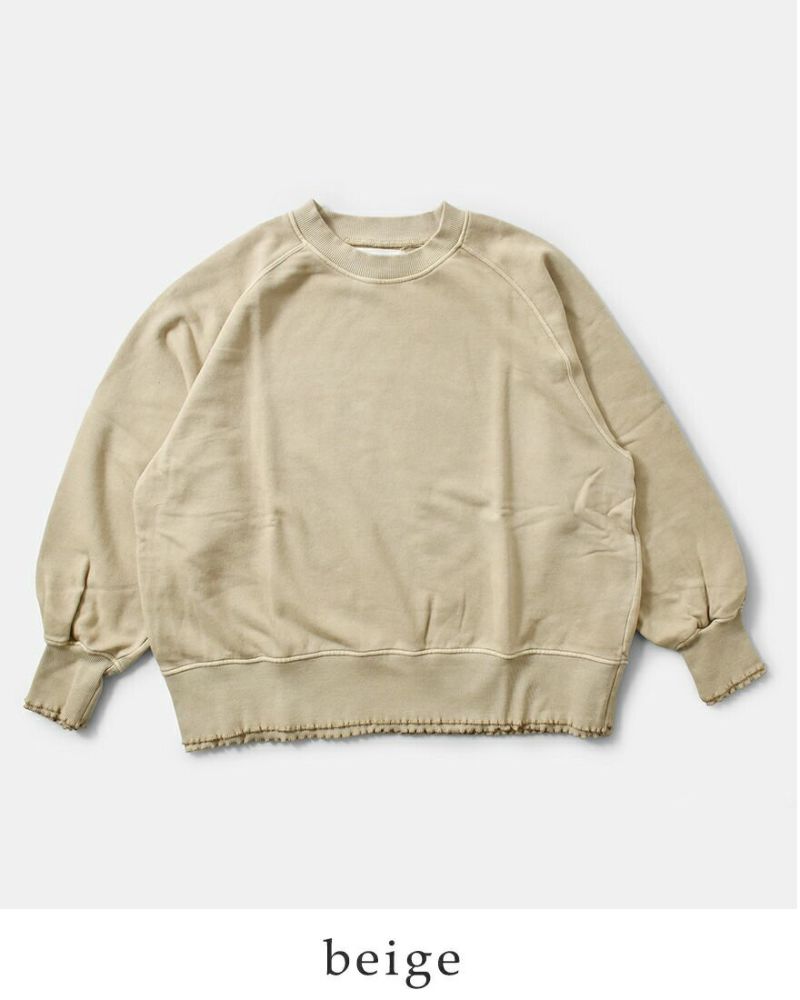 ESTROISLOSE エストゥロワルーズ コットン ピグメント裏毛 クルー