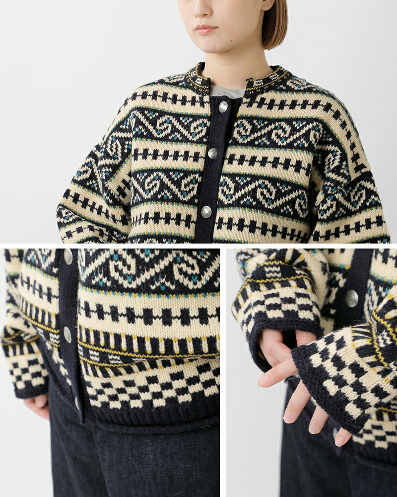 Shinzone シンゾーン フェアアイル柄 ウール ニット カーディガン “FAIR ISLE KNIT CARDIGAN”  24amsni07-mn 2024aw新作 レディース | Piu di aranciato(ピウディアランチェート)