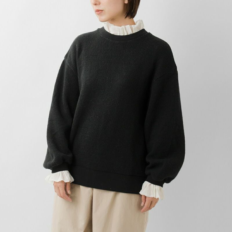 クーポン対象】MAGALI マガリ クォーター ニット フリル プルオーバー