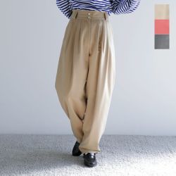 クーポン対象】CLANE クラネ ワイド ベルト タック パンツ 17110