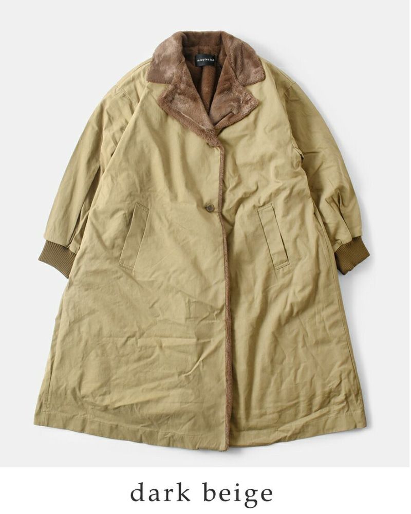 mizuiro ind ミズイロインド バック ボア ロング コート 3-270052-mn