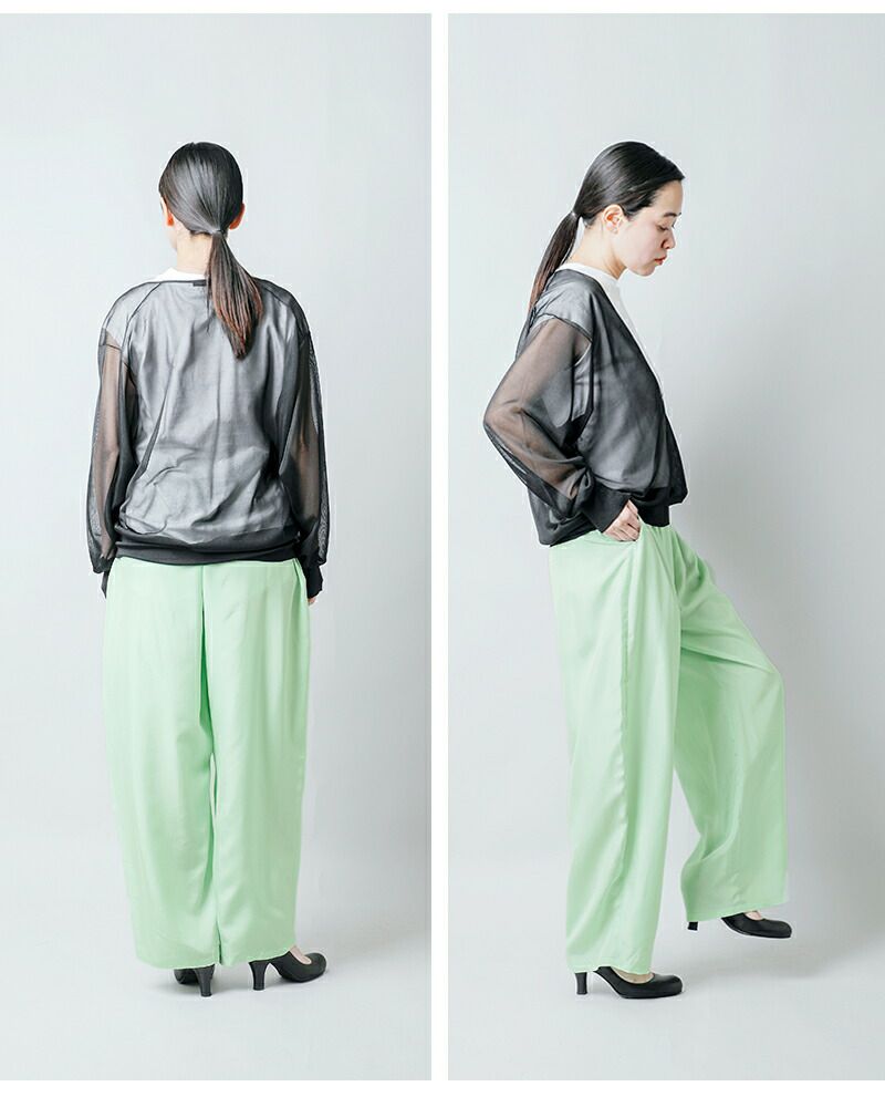 LOEFF ロエフ シルク ドレープ ワイド ボンタン パンツ 8814-699