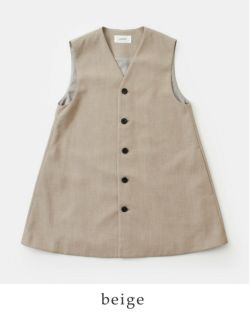 LOEFF ロエフ ホップサック Vネック フレア ベスト 8825-299