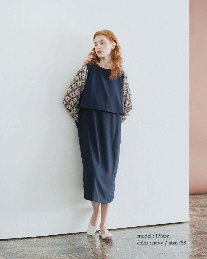 60%OFF】whyto ホワイト ジャガード スリーブ ドレス “jacquard