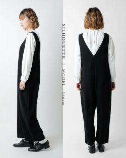 whyto ホワイト スクエア ネック オーバーオール “square neck
