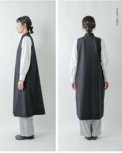 Midi Umi ミディウミ long vest ロングベスト グレー Midi Umi ミディウミ long vest ロングベスト グレー