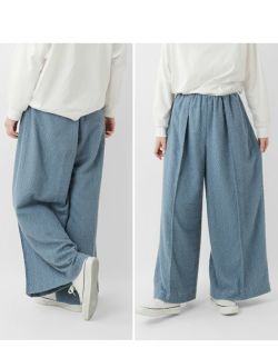 FENDI　ジャガード　ワイドパンツ　2019年 センタープレス　ブルーグレー FENDI ジャガード ワイドパンツ 2019年 センタープレス ブルーグレー