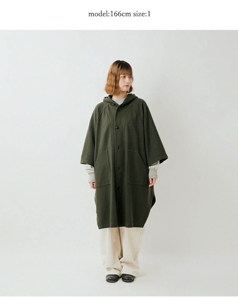 tissu ティシュ 圧縮 ウール ニット ポンチョ コート ts243ct091