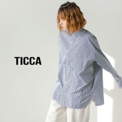TICCA ティッカ コットン スクエア ビッグ シャツ uni tbes-012 TICCA ティッカ コットン スクエア ビッグ シャツ uni tbes-012