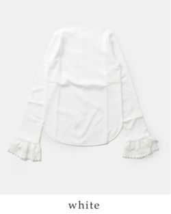 RHODOLIRION ロドリリオン リブ レース カフ Tシャツ “Ribbed