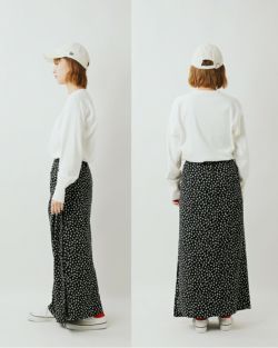 Shinzone シンゾーン スパークル プリント ラップ風 スカート