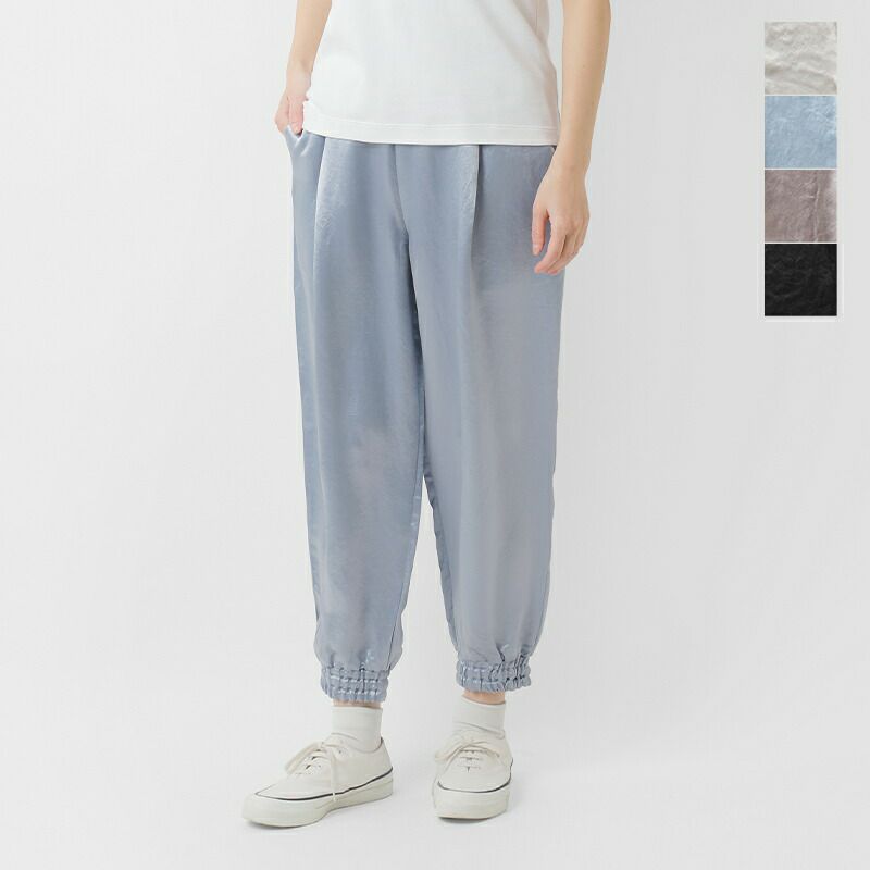 パリドゥアオウネ PARIS DE AOUNE Naia heavy satin ジョガー パンツ pa250pt015 パンツ クーポン対象 PARIS DE AOUNE パリドゥアオウネ Naia heavy satin ジョガー パンツ