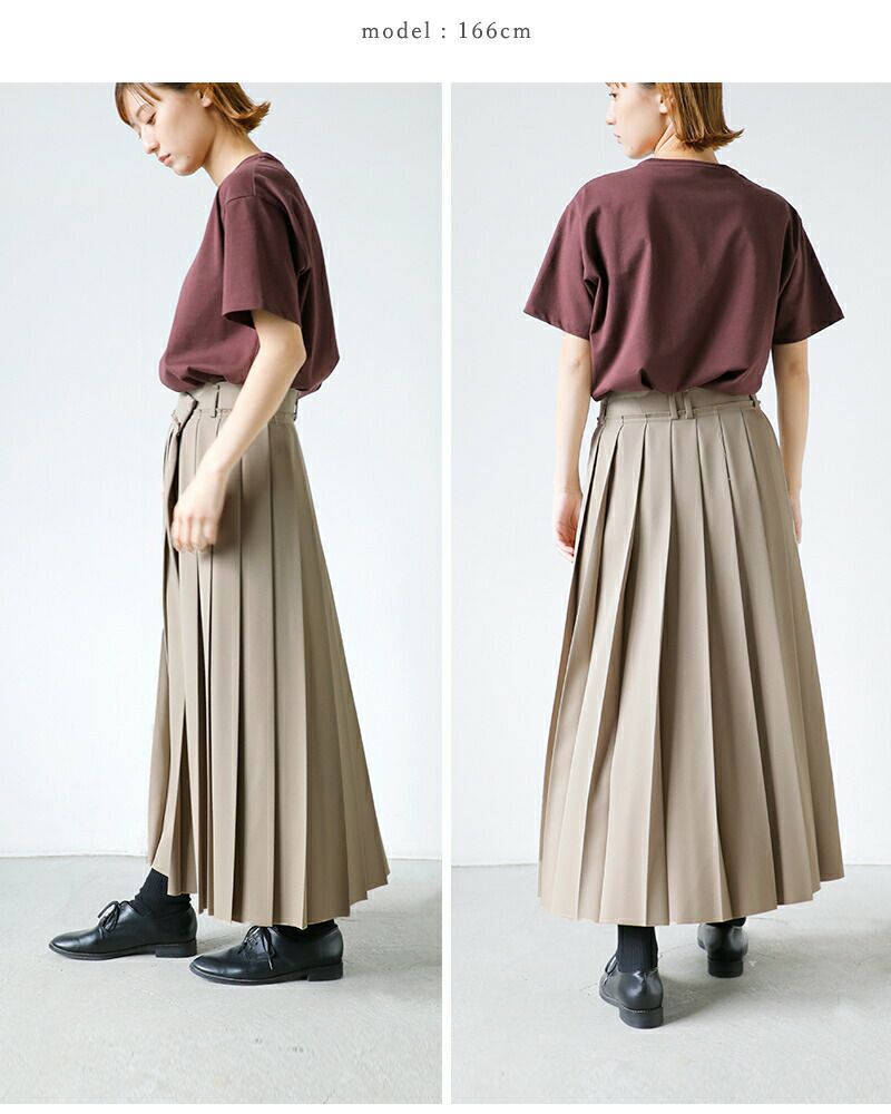 YLEVE イレーヴ ウール サージ プリーツ スカート “WOOL SURGE PLEATED 