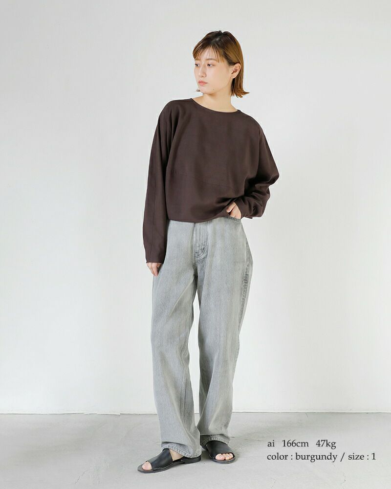 YLEVE イレーヴ テンセル プルオーバー ブラウス “TENCEL P/O BL YLEVE イレーヴ テンセル プルオーバー ブラウス “TENCEL P/O BL