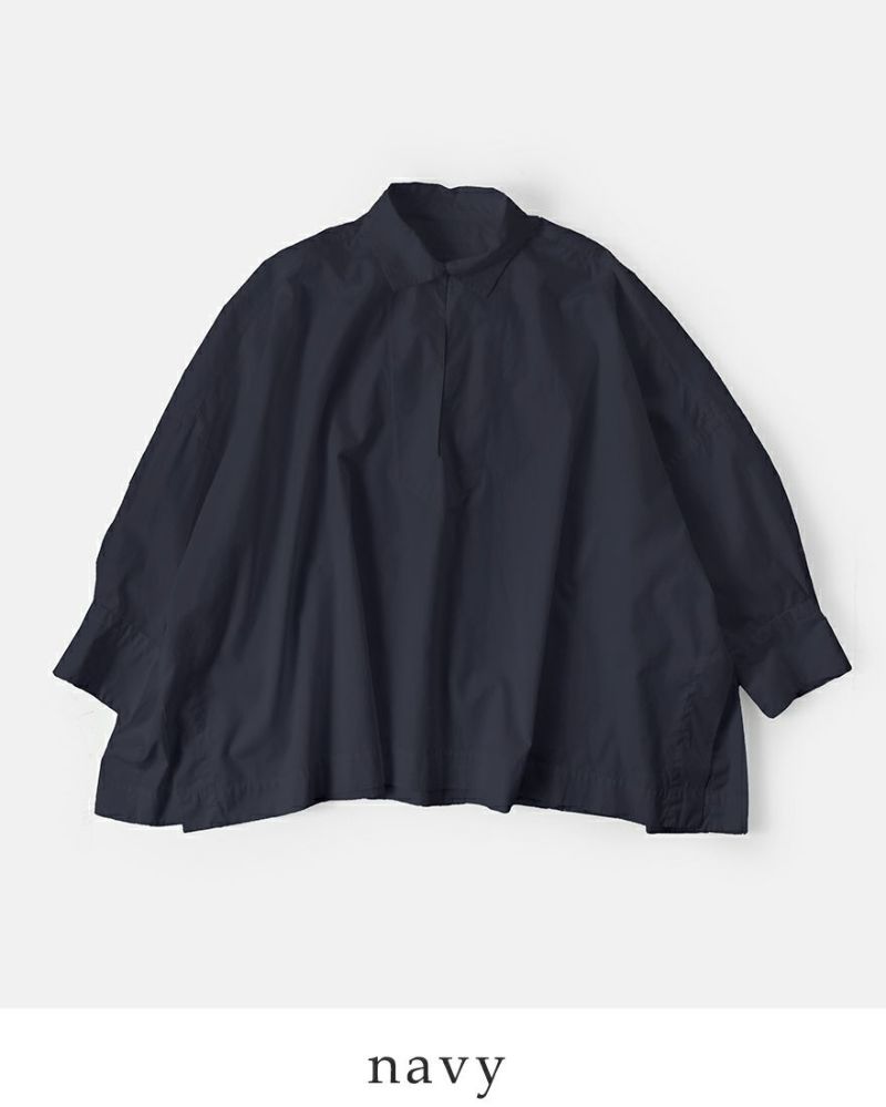 c*o様 ブリエンヌ×イレーヴ　スーピマコットンタイプライターブラウス　ネイビー YLEVE(イレーヴ)｜【BOURRIENNE Paris X. × YLEVE】HEN スーピマ