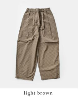 TRAVAIL MANUEL トラバイユマニュアル コットン ダンプ チェック